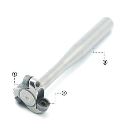 Cap de frezare mini rotund 16 mm, tijă 6 mm – SCR