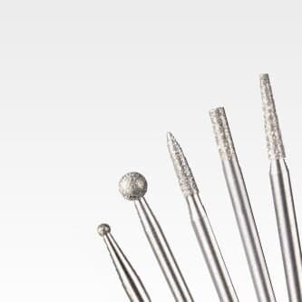 Diamantové frézky Diamond Burr Set, stopka 3,2 mm – sada 30 ks