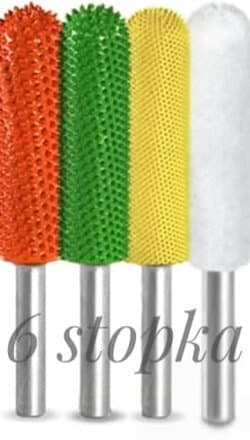 Dlouhý válec s kulatým vrcholem pr. 13 mm, stopka 6 mm